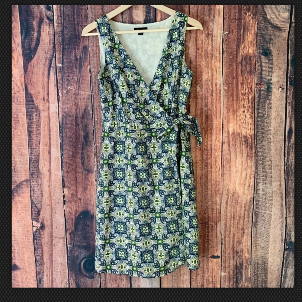TOMMY HILFIGER Paisley Wrap Dress Size Medium